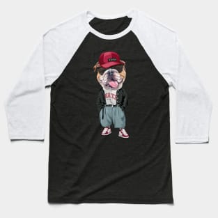 Bulldog - Hip Hop Style Baseball T-Shirt